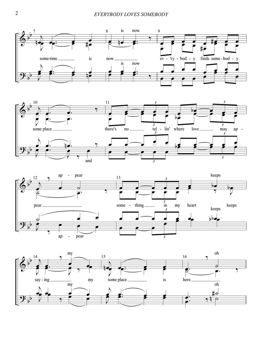 Everybody Loves Somebody 4-Part scores gallery preview page 3