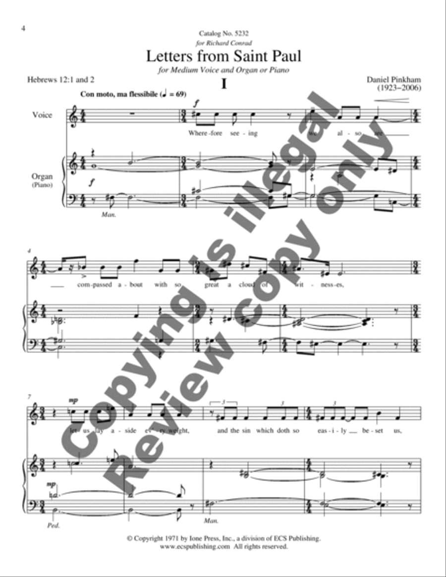 Letters from Saint Paul (Vocal Score) Cello scores gallery preview page 9