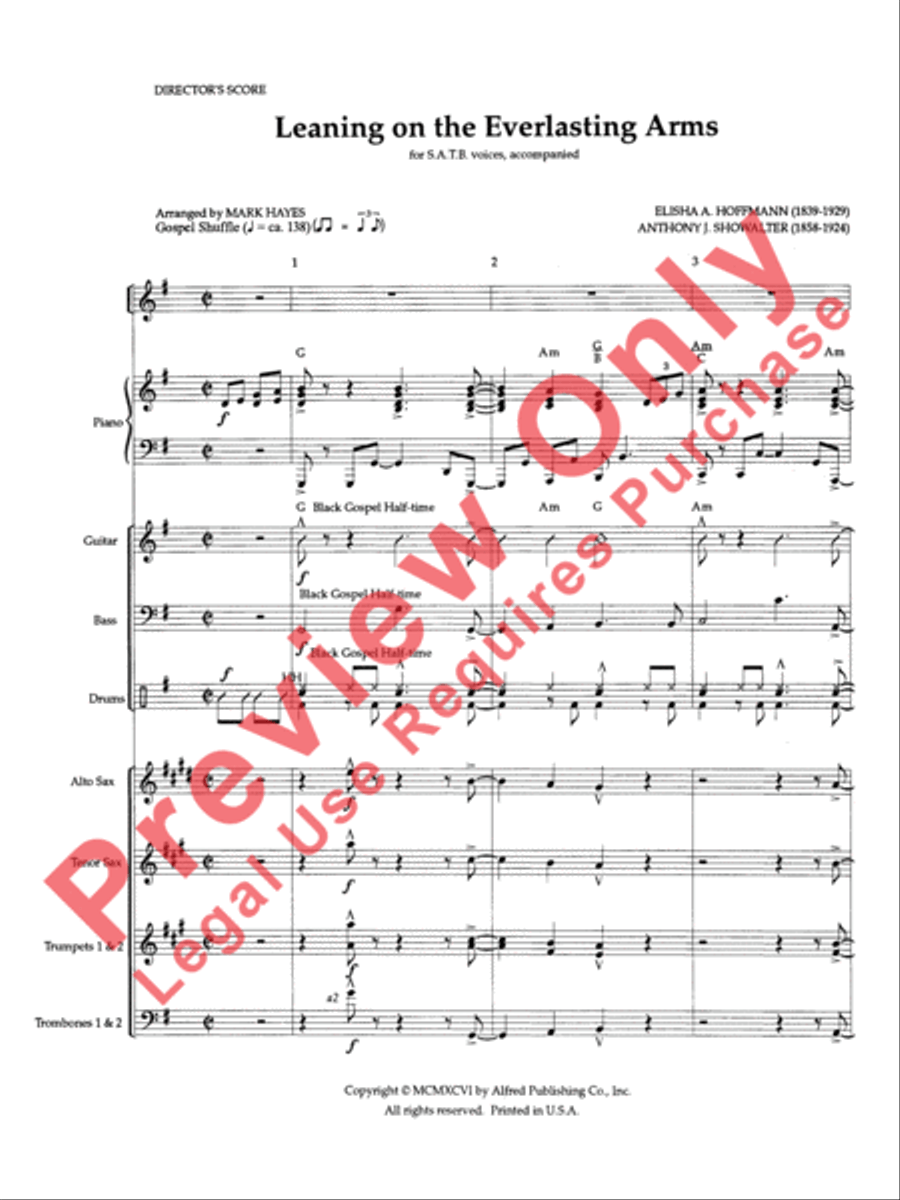 Leaning on the Everlasting Arms Choir scores gallery preview page 2