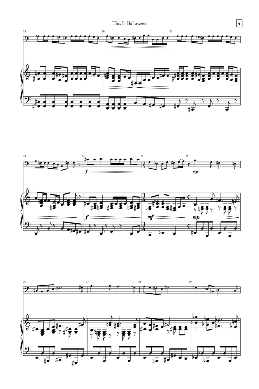 This Is Halloween Double Bass scores gallery preview page 4