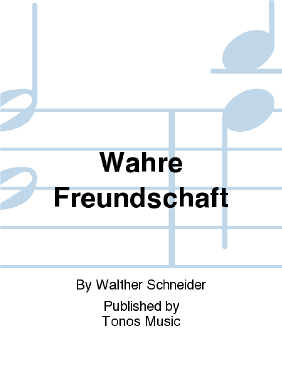 Wahre Freundschaft SSA scores gallery preview page 1