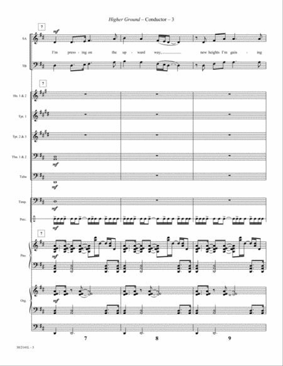 Higher Ground - Organ, Brass and Percussion Score/Parts Choir scores gallery preview page 4