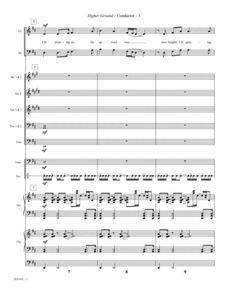 Higher Ground - Organ, Brass and Percussion Score/Parts