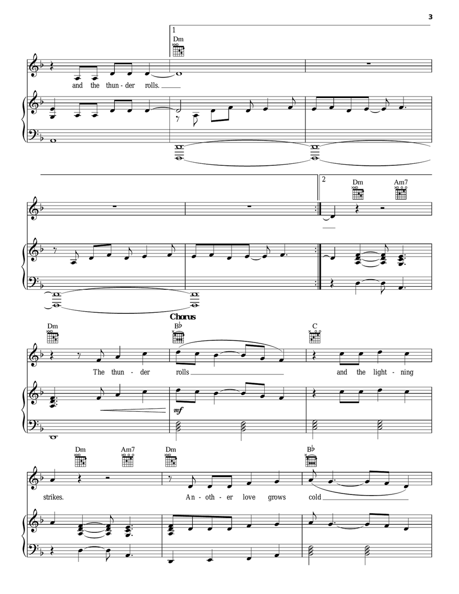 The Thunder Rolls Acoustic Guitar scores gallery preview page 3