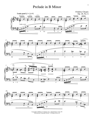 Prelude In B Minor, Op. 28, No. 6