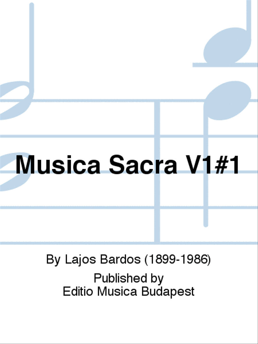 Musica Sacra V1#1 Musica Sacra V1#1 School and Community scores gallery preview page 1