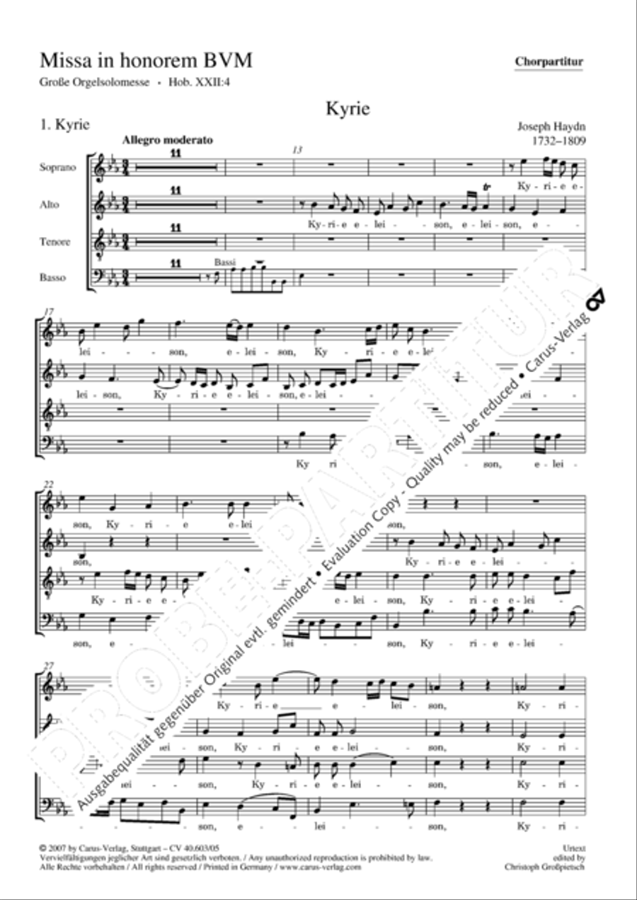 Grosse Orgelsolomesse in Es 4-Part scores gallery preview page 2
