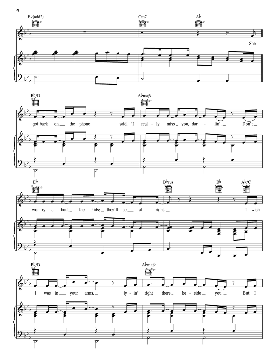 I'm Already There Piano, Vocal, Guitar scores gallery preview page 4