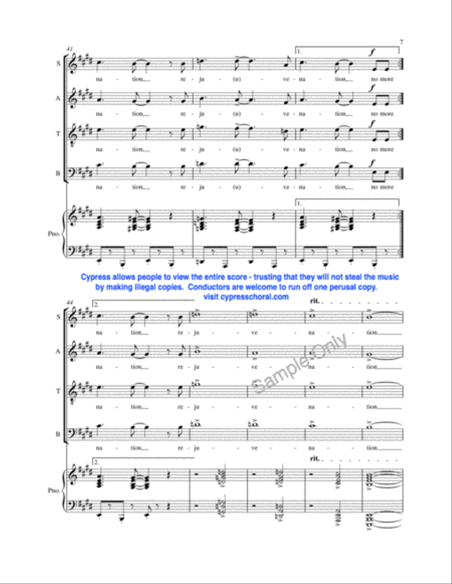 Rejuvenation 4-Part scores gallery preview page 7