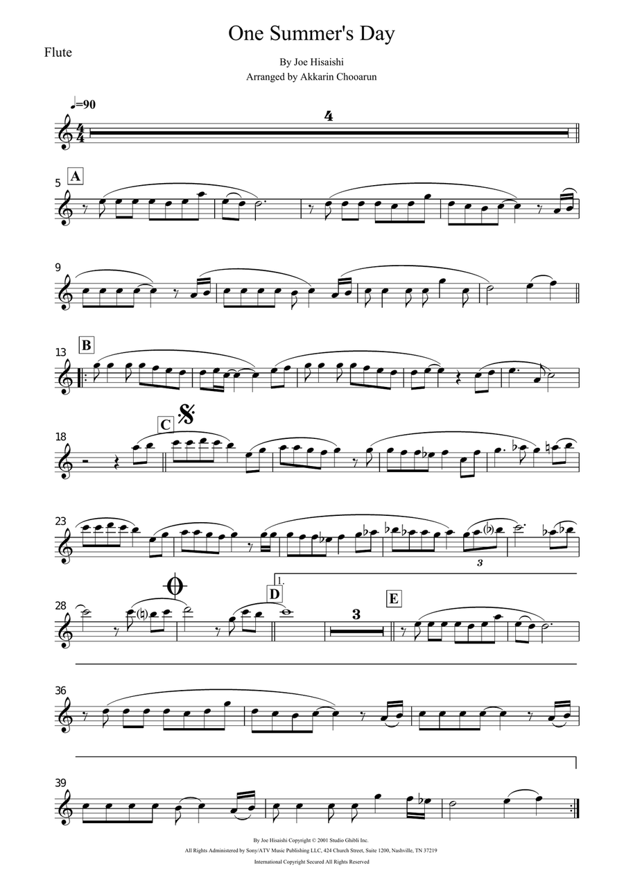 One Summer's Day Small Ensemble scores gallery preview page 5
