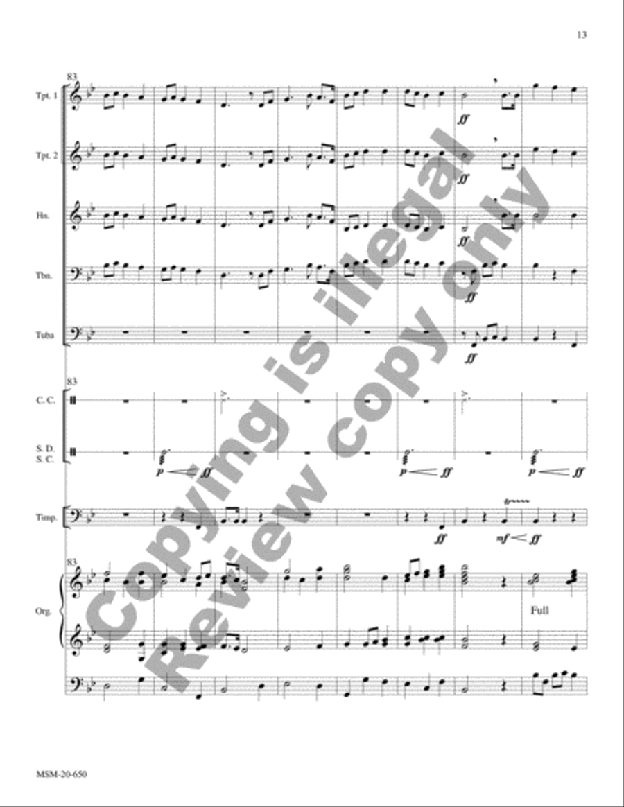 Fanfare On Thaxted Organ scores gallery preview page 8