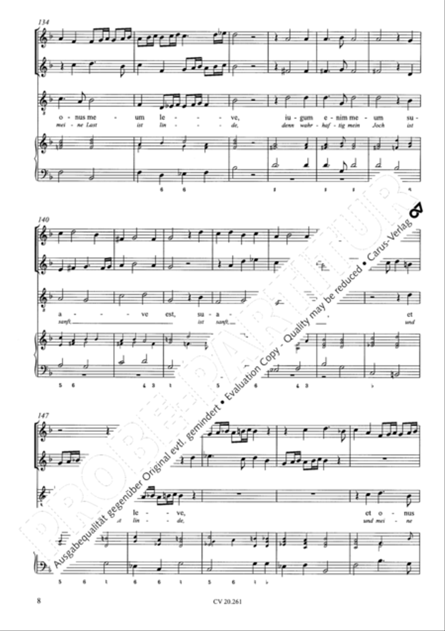 Venite ad me (Kommt alle zu mir) Tenor Voice scores gallery preview page 9