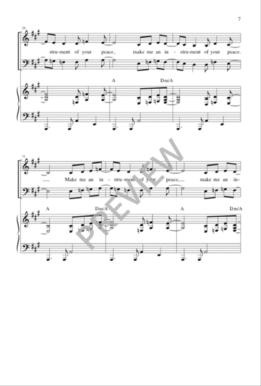 Make Me an Instrument of Your Peace 2-Part scores gallery preview page 7