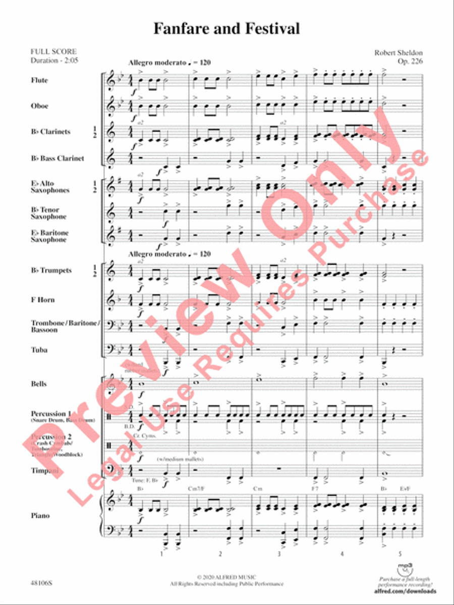 Fanfare and Festival Fanfare and Festival Concert Band scores gallery preview page 3