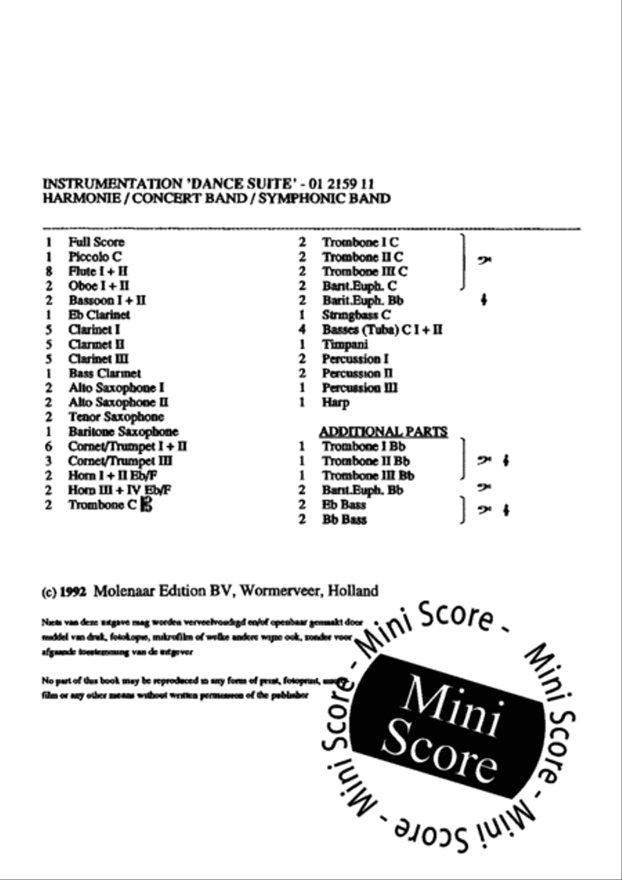 Dance Suite Concert Band scores gallery preview page 8