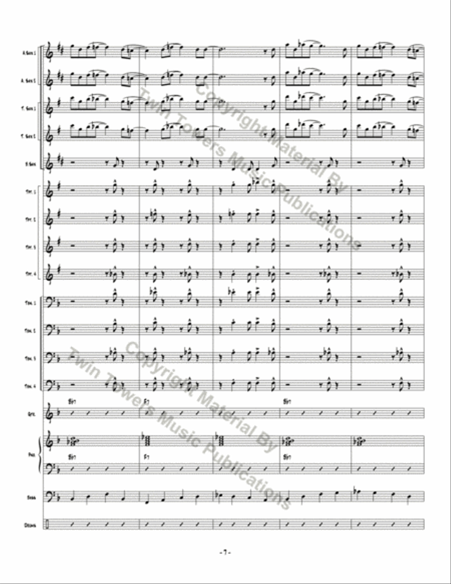 Don't Be Hatin' Don't Be Hatin' Jazz Ensemble scores gallery preview page 8
