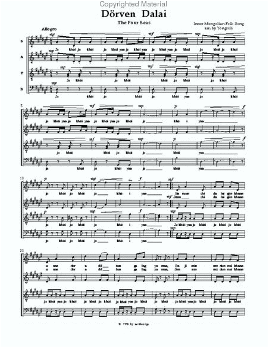 dorven dalai 4-Part scores gallery preview page 2
