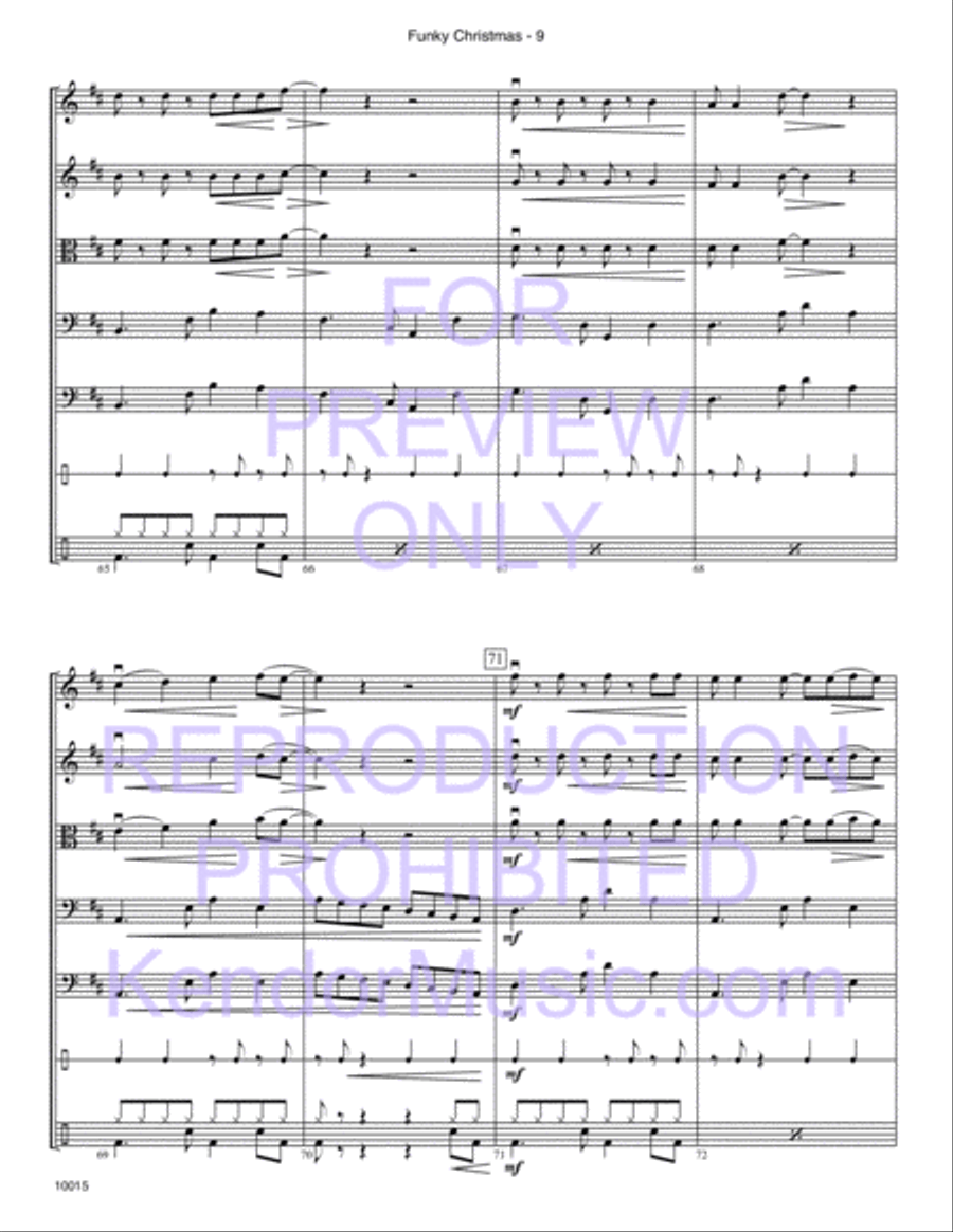 Funky Christmas Funky Christmas String Orchestra scores gallery preview page 11