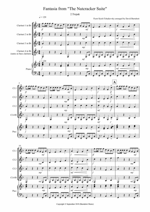 Book cover for Trepak (Fantasia for Nutcracker) for Clarinet Quartet