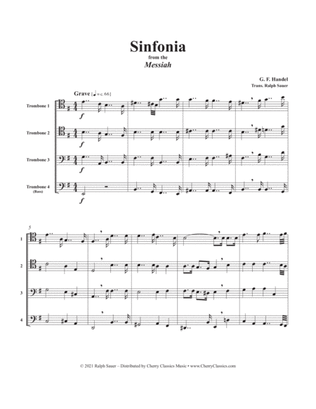 Overture (Sinfonia) from the Messiah for Trombone Quartet