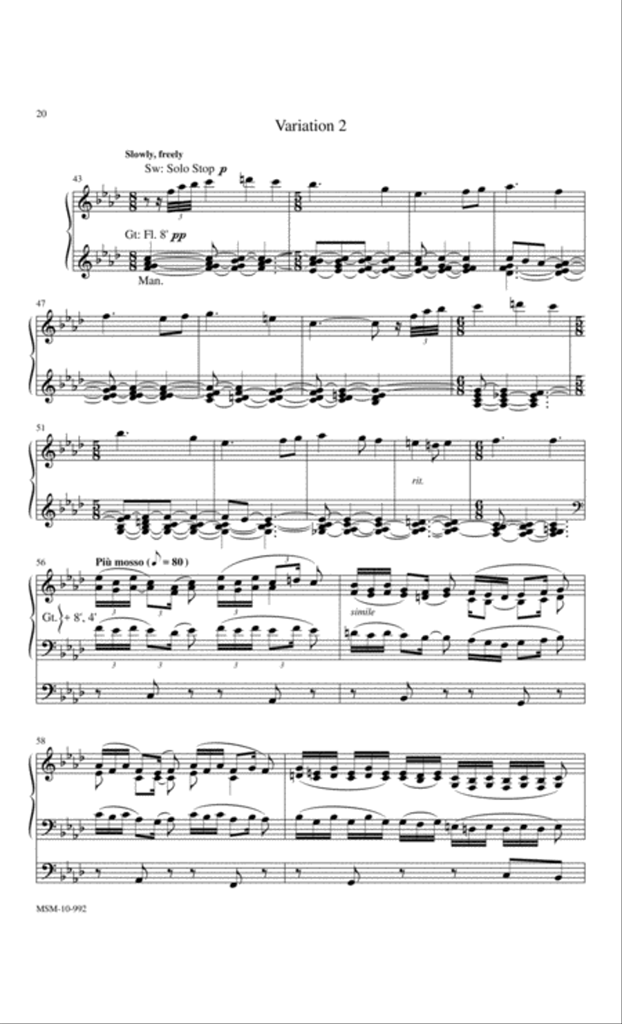 Marilyn Mason Music Library, Volume 3 Organ scores gallery preview page 10