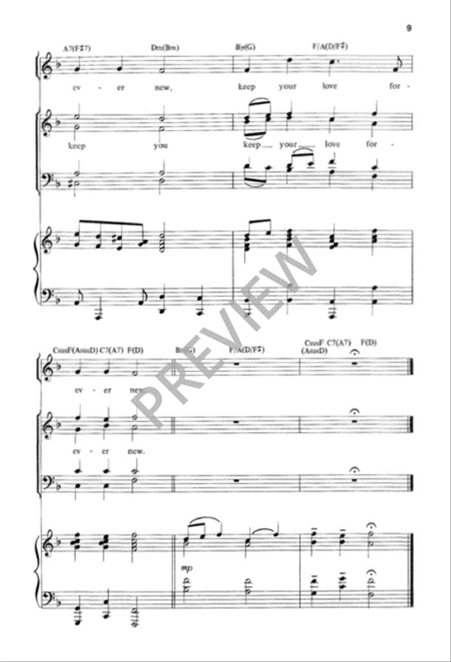 A Nuptial Blessing - SATB edition 4-Part scores gallery preview page 10