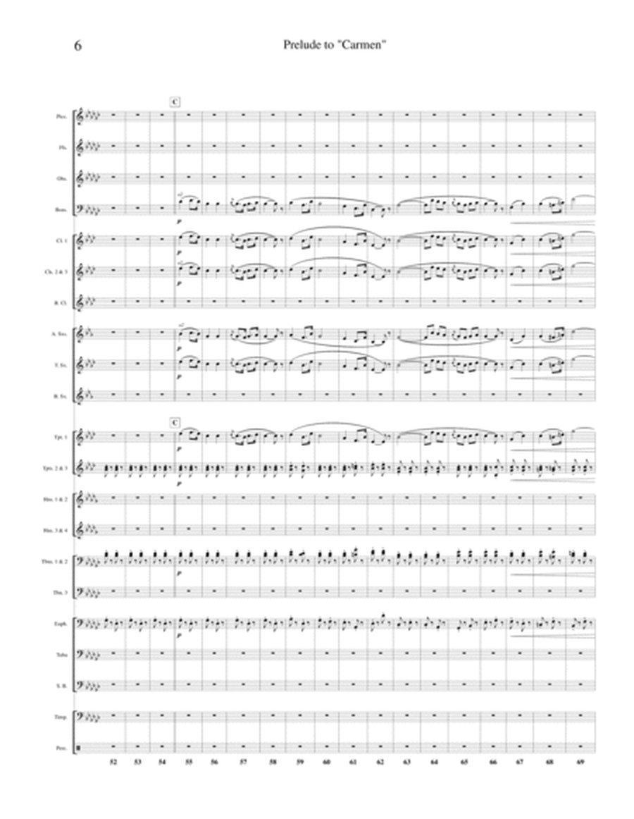 Prelude to Carmen (March of the Toreadors) transcribed for Concert Band image number null