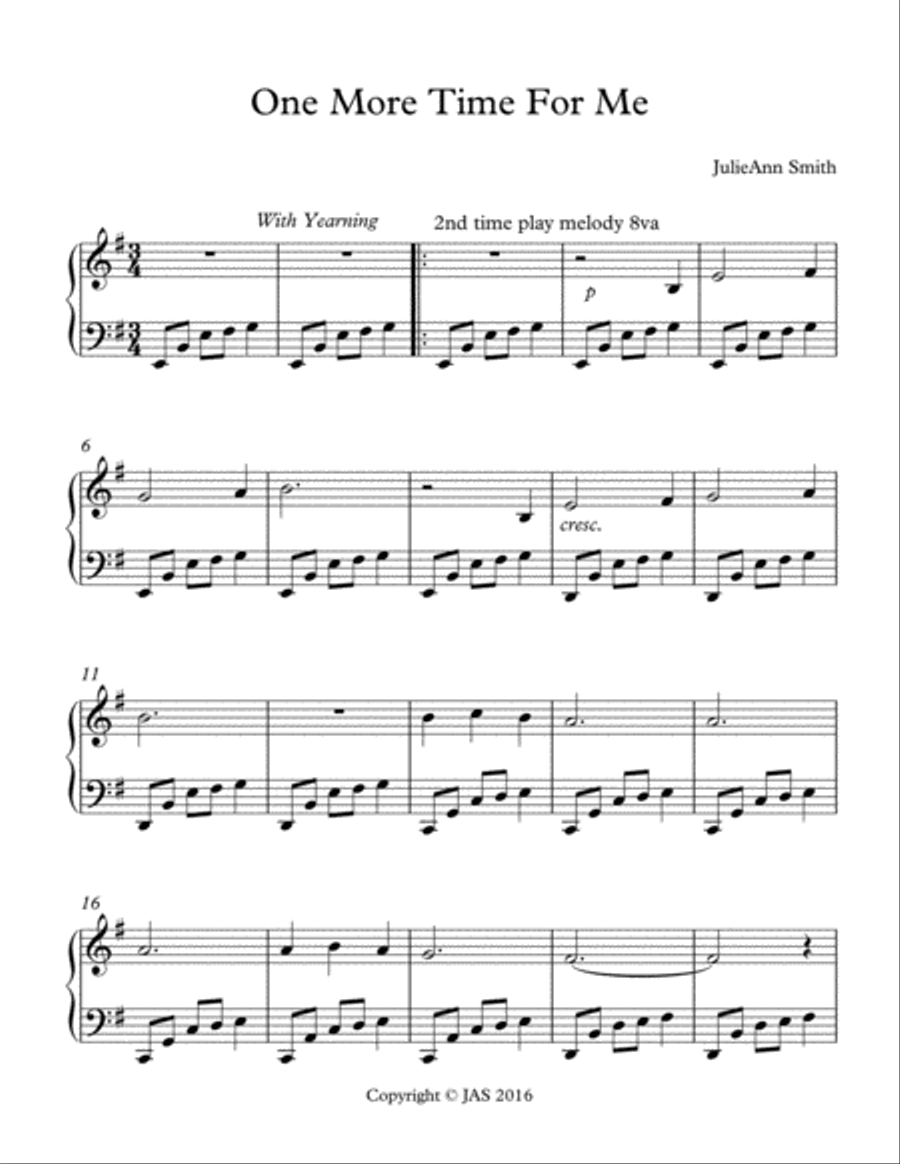 One More Time For Me for Large Harp Harp scores gallery preview page 2