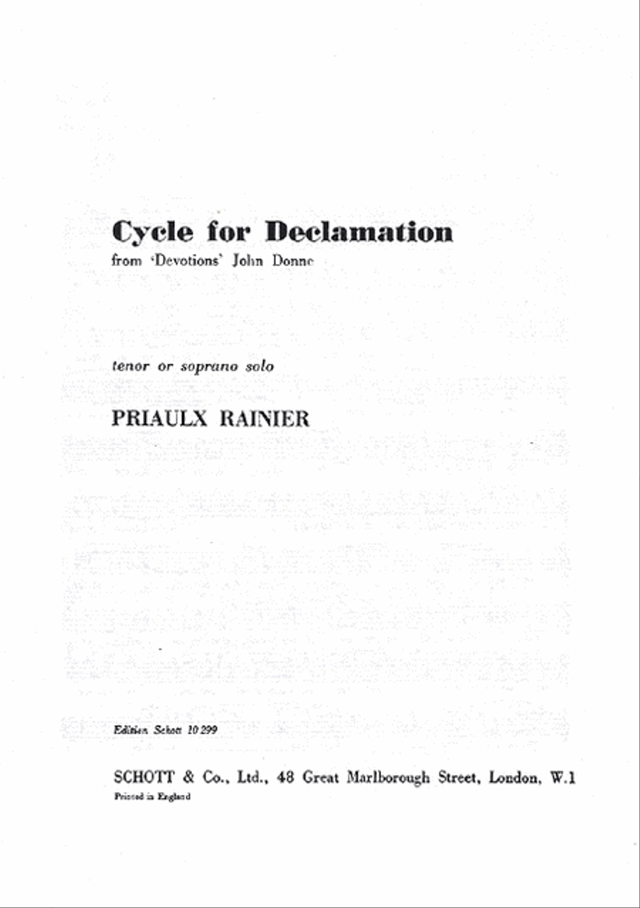 Cycle For Declamation School and Community scores gallery preview page 1