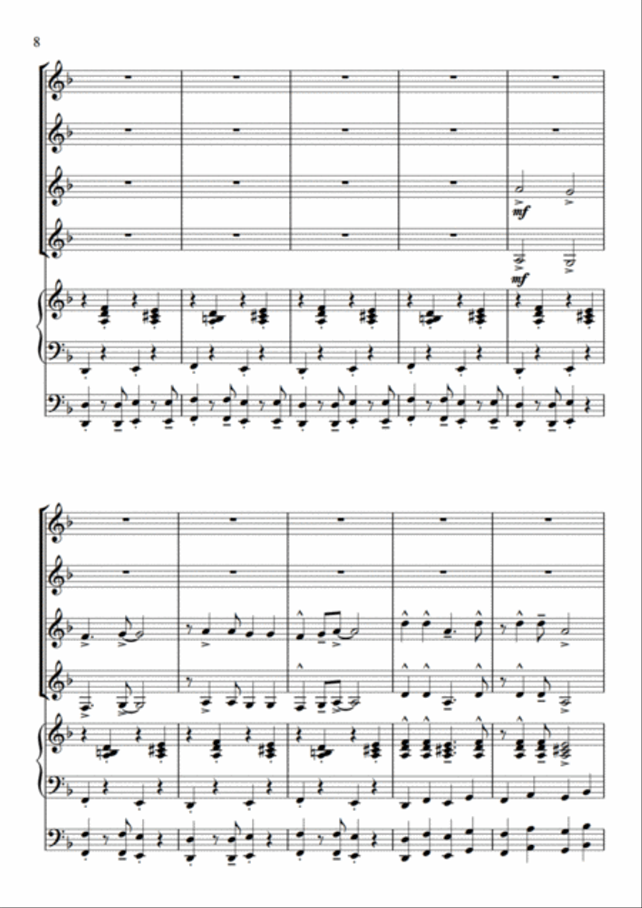 Sing, Sing, Sing, Sing (Ev'rybody Starts To Sing) Sing, Sing, Sing, Sing (Ev'rybody Starts To Sing) Set of Parts scores gallery preview page 8