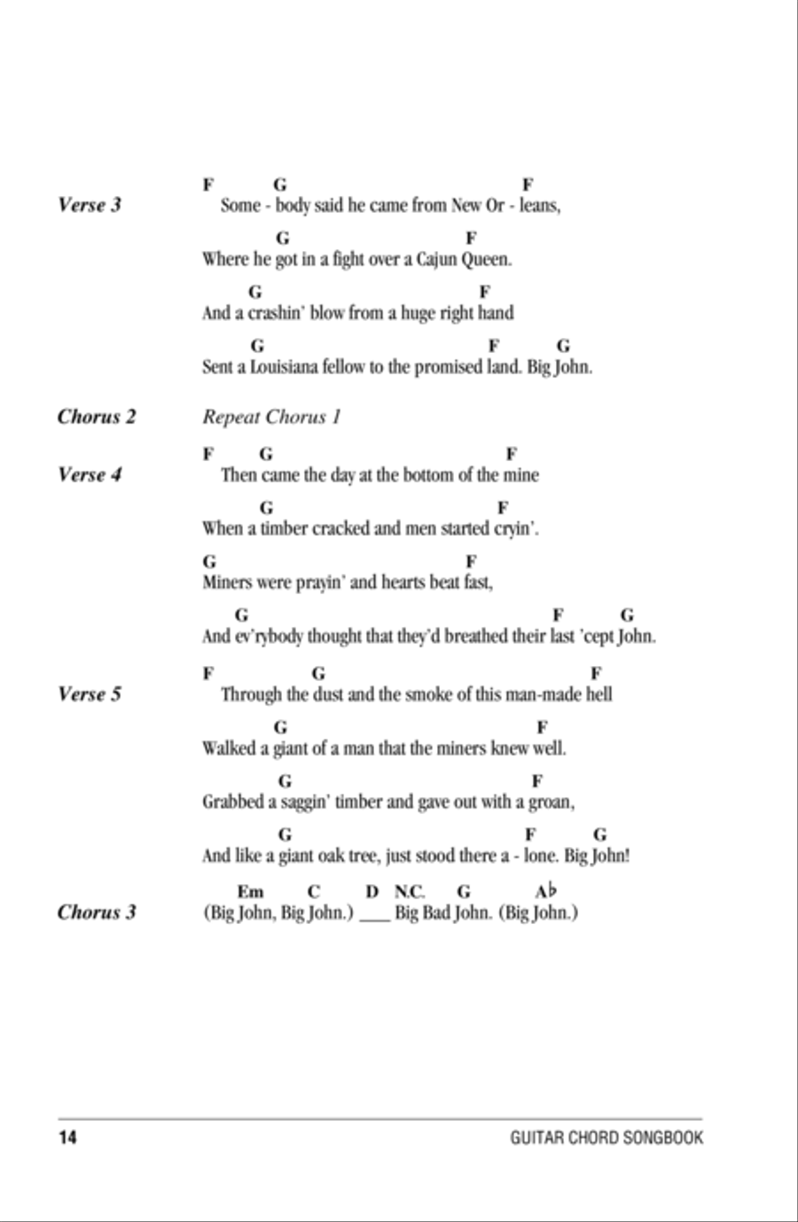 Big Bad John Big Bad John Electric Guitar scores gallery preview page 2
