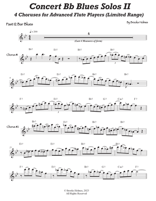 Concert Bb Blues Solos for Advanced Level Flute