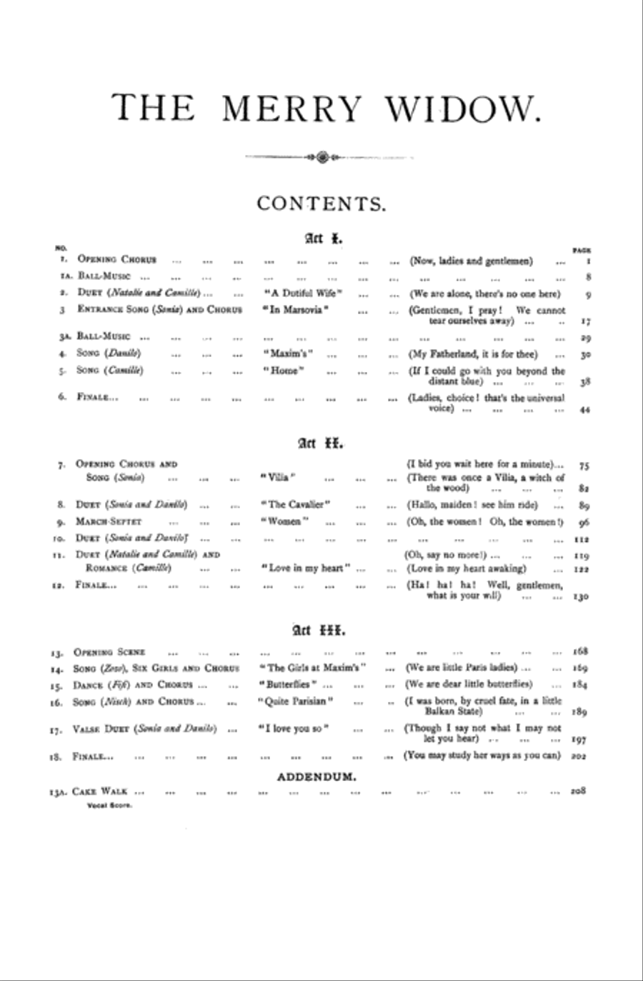 The Merry Widow Voice scores gallery preview page 5