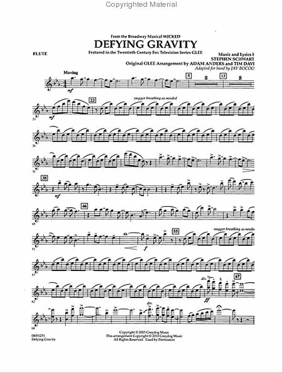Defying Gravity (from Wicked) Concert Band scores gallery preview page 4