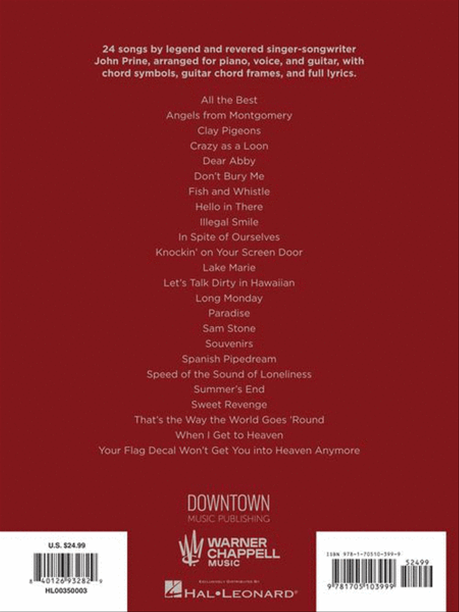 The John Prine Sheet Music Collection Piano, Vocal, Guitar scores gallery preview page 8