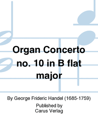 Book cover for Organ Concerto no. 10 in B flat major