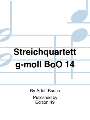 Book cover for Streichquartett g-moll BoO 14