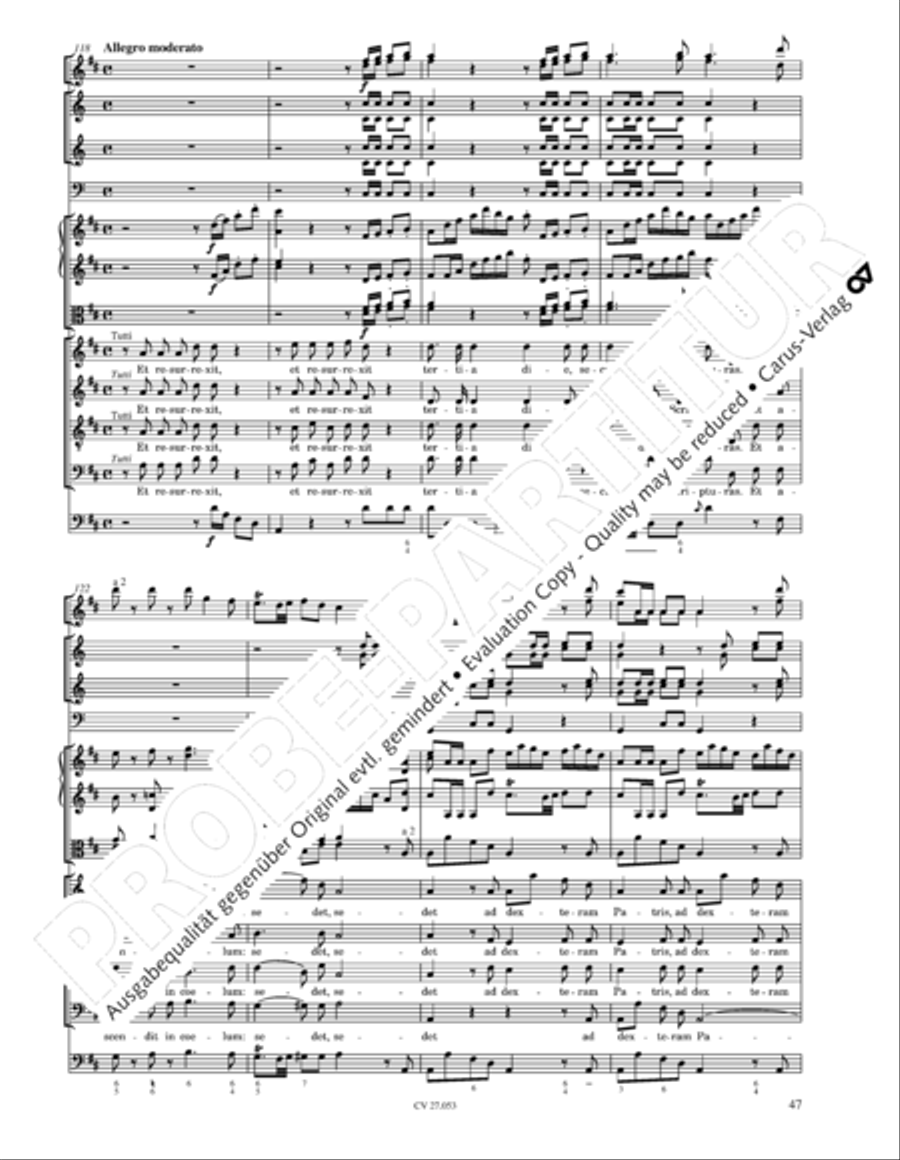 Creation Mass in A-major after Joseph Haydn (Schopfungsmesse in A nach Joseph Haydn) 4-Part scores gallery preview page 48