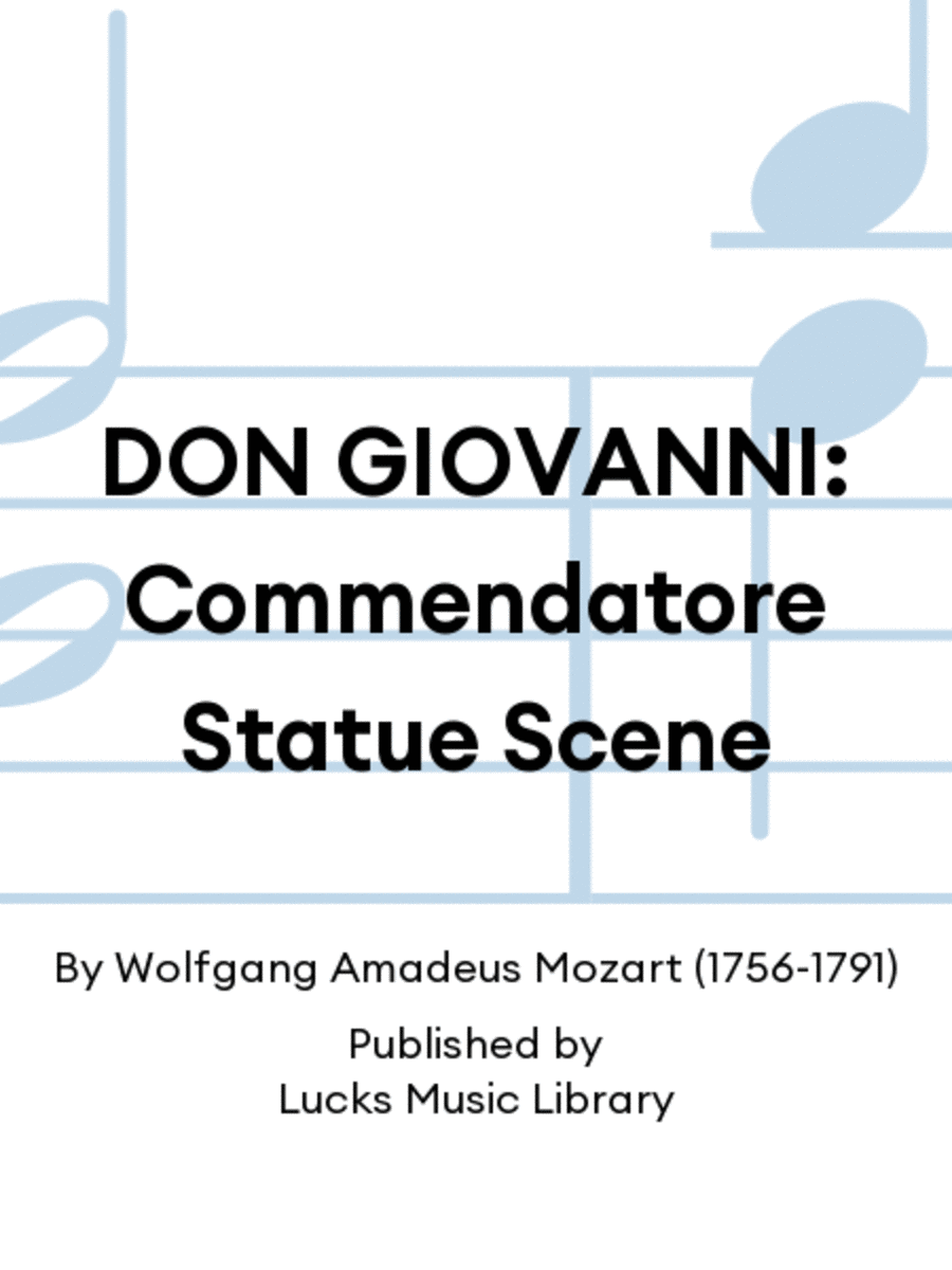 DON GIOVANNI: Commendatore Statue Scene Score scores gallery preview page 1