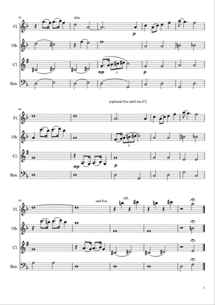 Summertime Woodwind Quartet scores gallery preview page 4