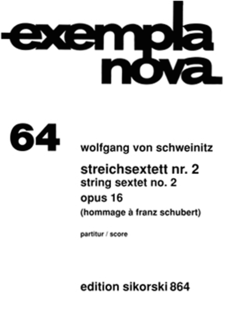 String Sextet No. 2 Study Score