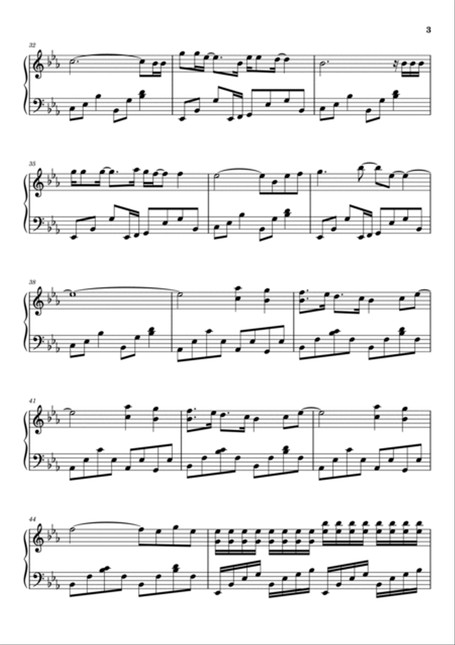 Fix You Piano Solo scores gallery preview page 3