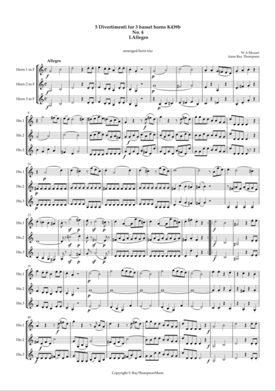 Mozart: Divertimento No.4 from 