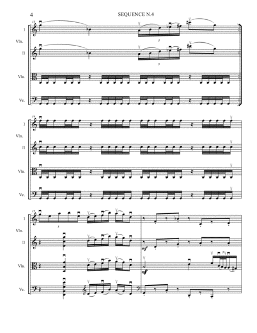 SEQUENCE N.4 SEQUENCE N.4 String Quartet scores gallery preview page 4