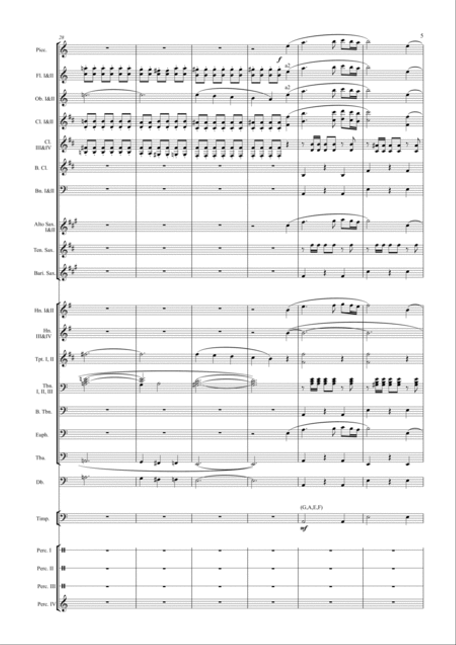 JOYFUL VICTORY for Symphonic Band Concert Band scores gallery preview page 5