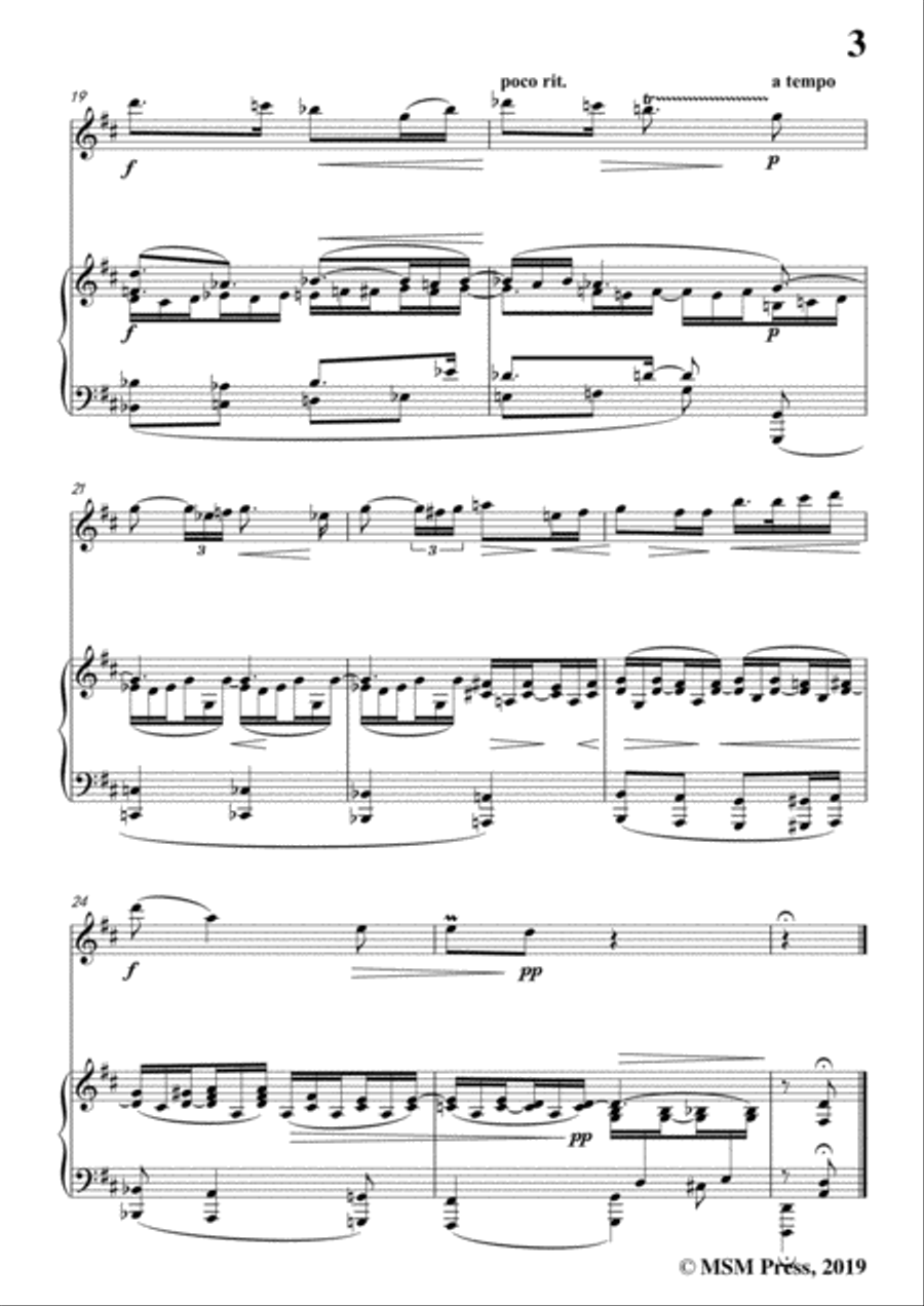Reger-Der Himmel hat eine Thräne geweint,for Flute and Piano Flute Solo scores gallery preview page 5
