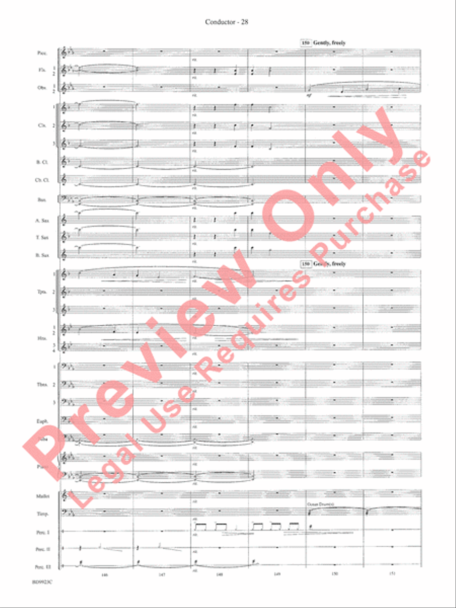 The Winds of Poseidon (from The Odyssey (Symphony No. 2)) Concert Band scores gallery preview page 32