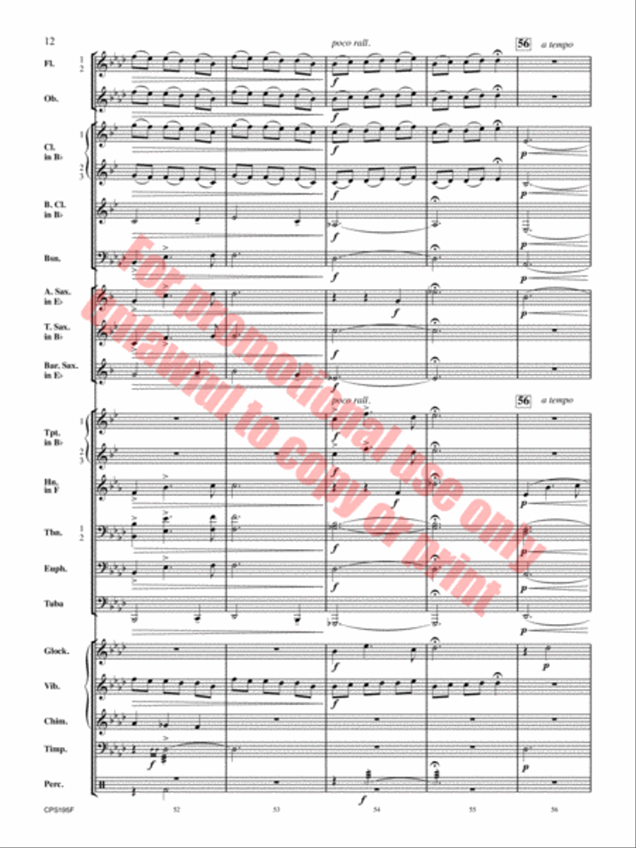 The Last to Fall Concert Band scores gallery preview page 13