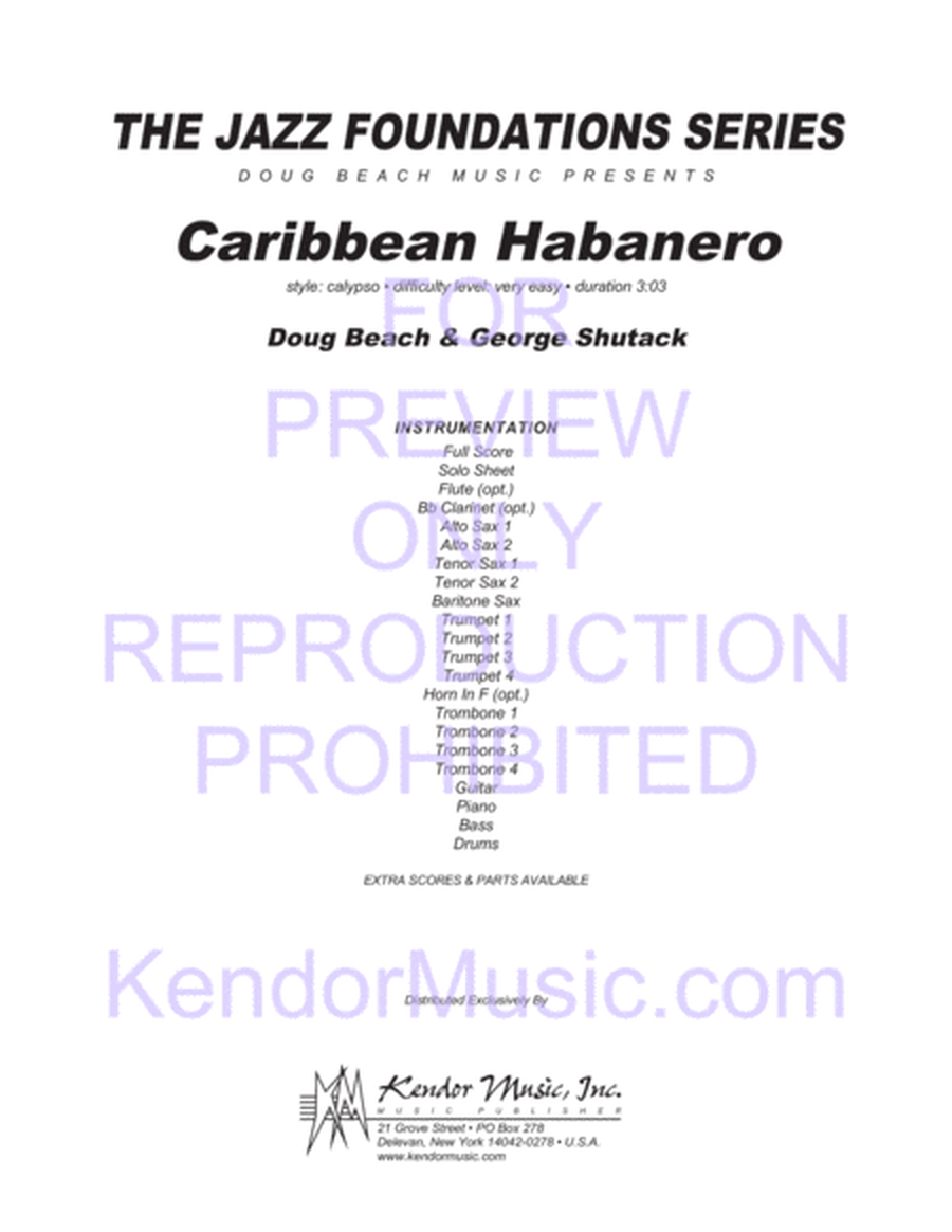 Caribbean Habanero (Full Score)