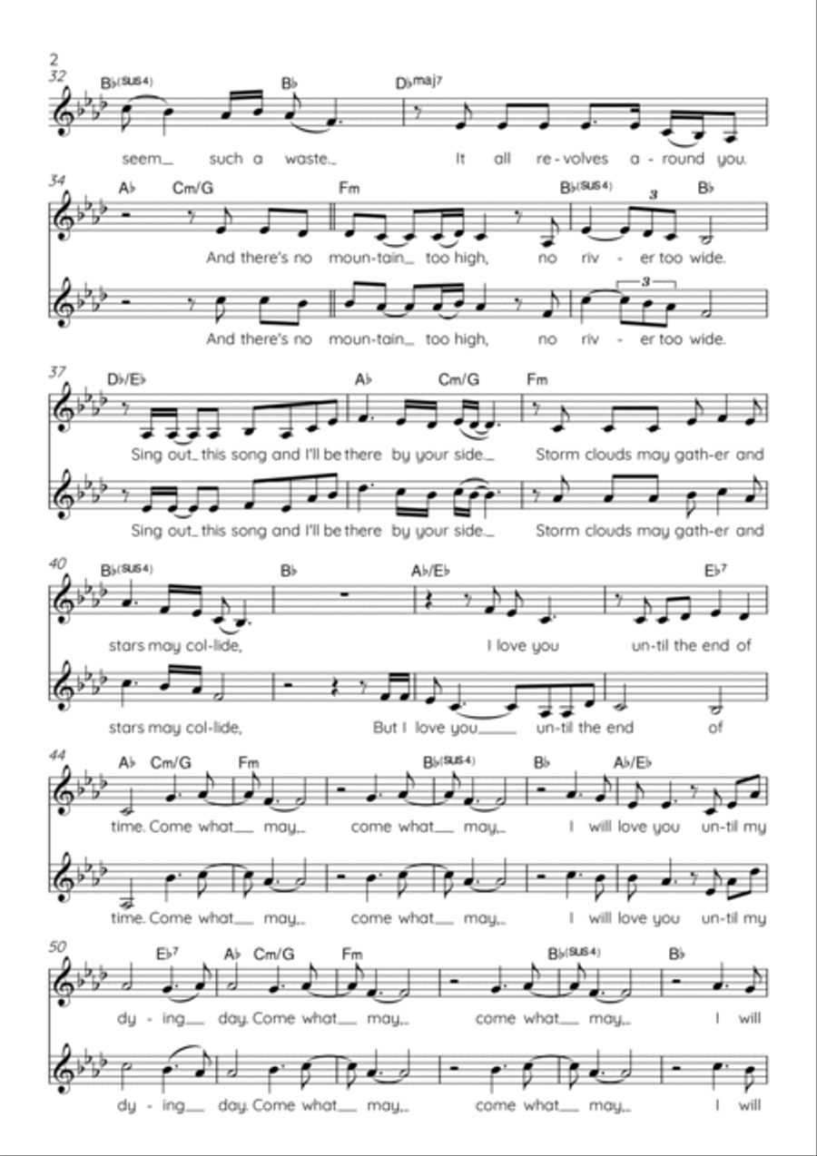 Come What May Come What May 2-Part scores gallery preview page 2